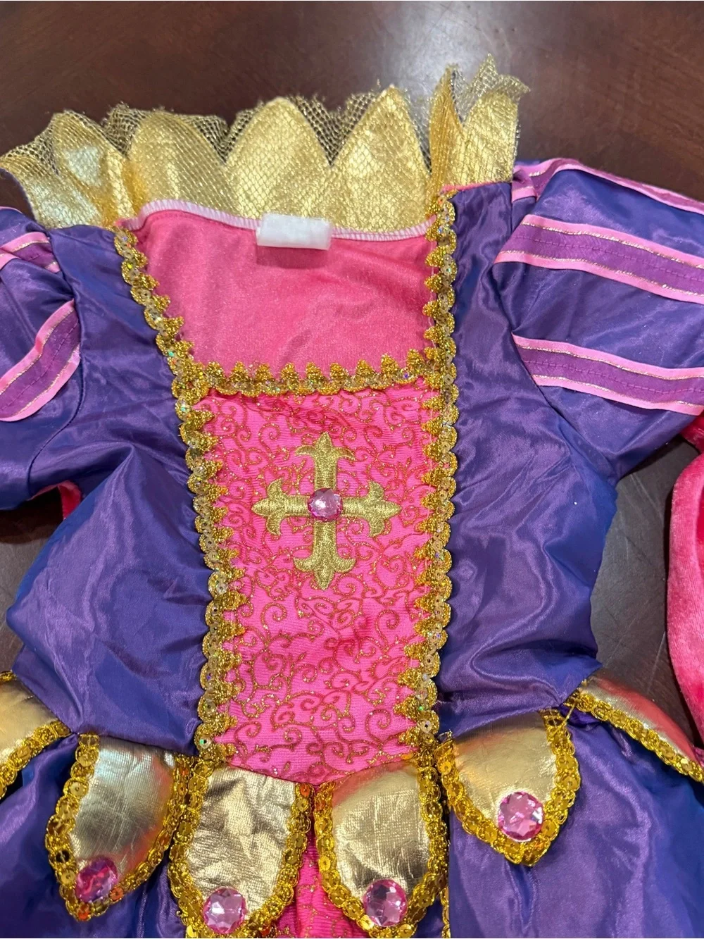 Girls Purple and Pink Princess Queen Play Costume Dress Halloween Sz M/L